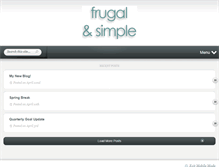 Tablet Screenshot of frugalandsimple.com